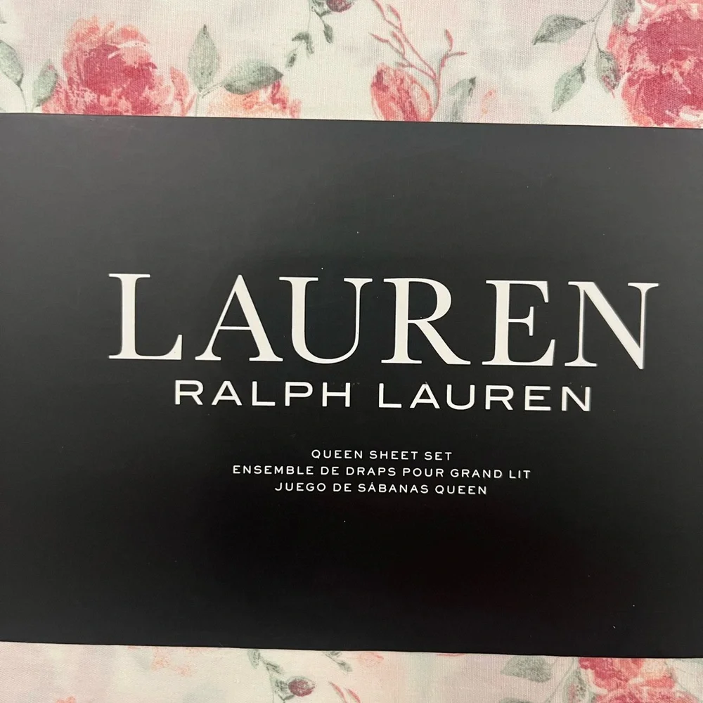 Ralph Lauren Floral Queen Sheet Set with Standard Pillowcases